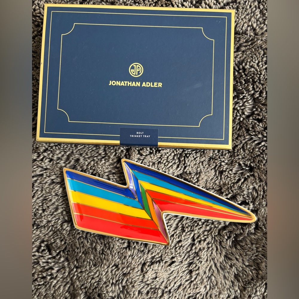 NWT Jonathan Adler Bolt Tray, rainbow